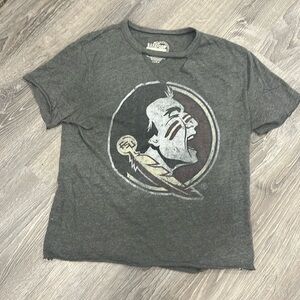 Barefoot campus outfitters FSU t shirt Raw hem